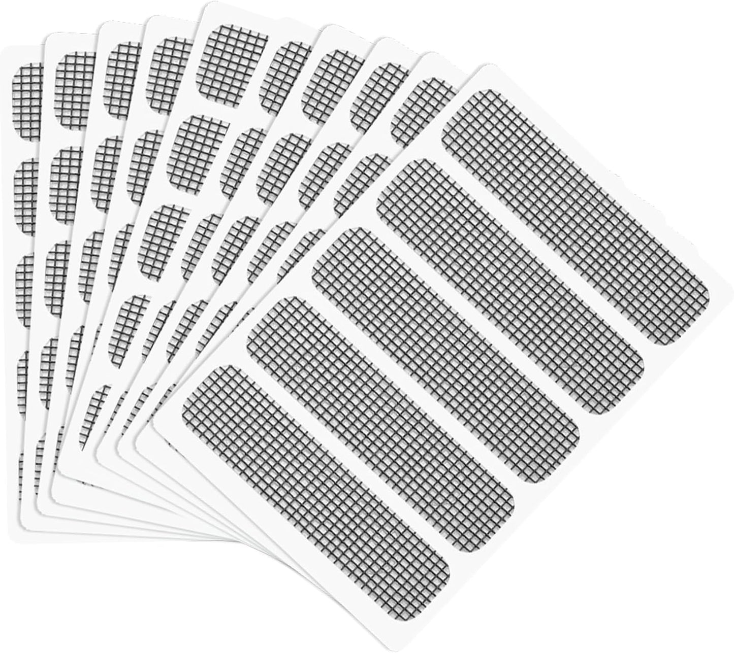 50Pcs Window Screen Patch, Waterproof Self-Adhesive Fiberglass Fine Mesh Weep Hole Covers Anti-Mosquito, Screen Repair Kit