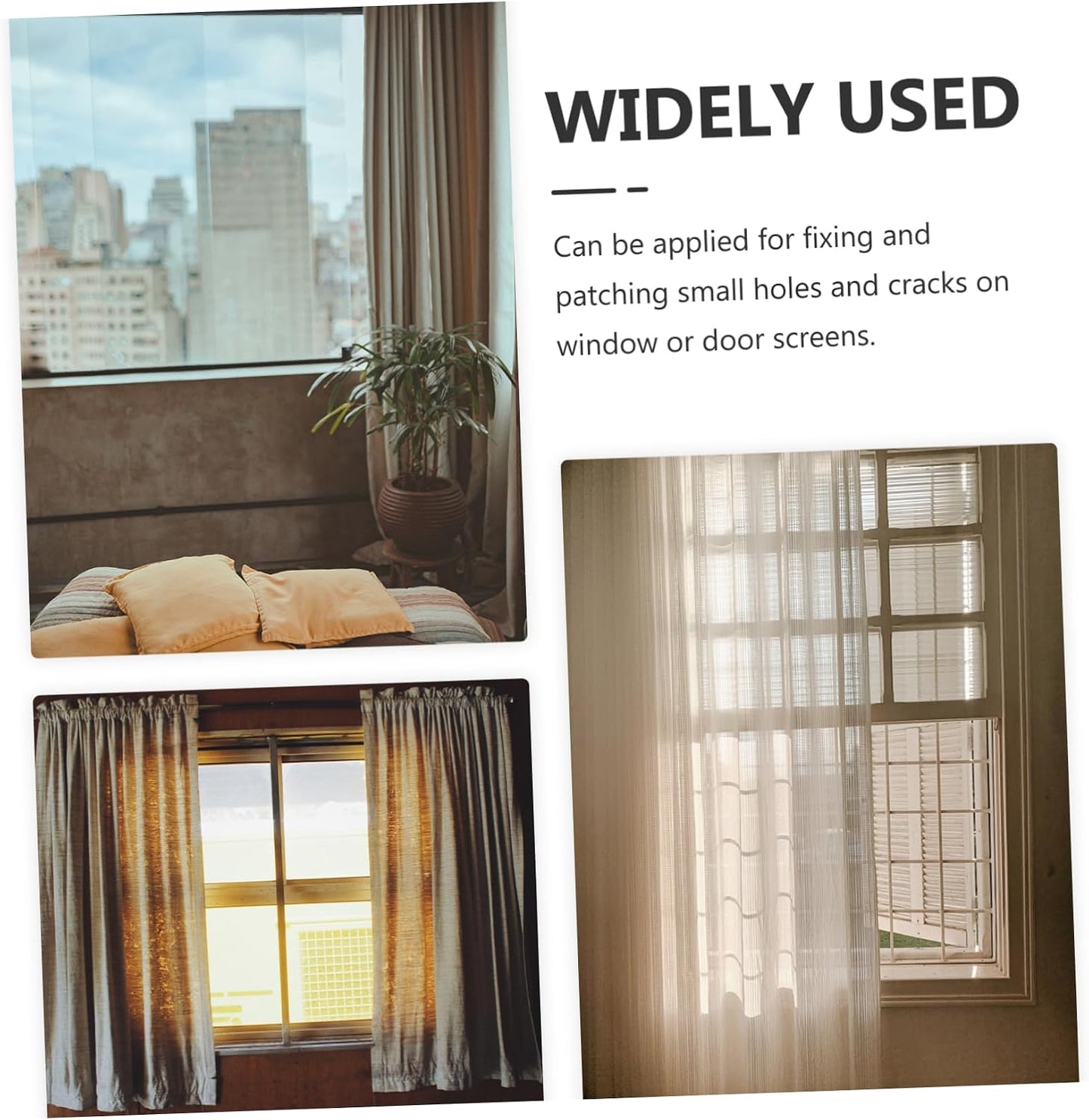 Window Screen Repair Patch Kit Adhesive Patch Pads for Holes Door Screen Mesh Tape