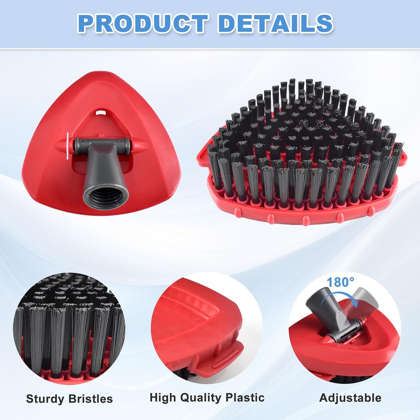 Mop Heads Replacements,Mop Handle,Scrub Brush,Base for Ocedar Rinseclean 2 Tank,Include 2 Microfiber Mops Replace Head,30-58" Adjustable Mop Stick,1 Scrubber Head,1 Spin Base,Bucket not Included