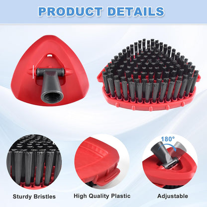 Mop Heads Replacements,Mop Handle,Scrub Brush,Base for Ocedar Rinseclean 2 Tank,Include 2 Microfiber Mops Replace Head,30-58" Adjustable Mop Stick,1 Scrubber Head,1 Spin Base,Bucket not Included