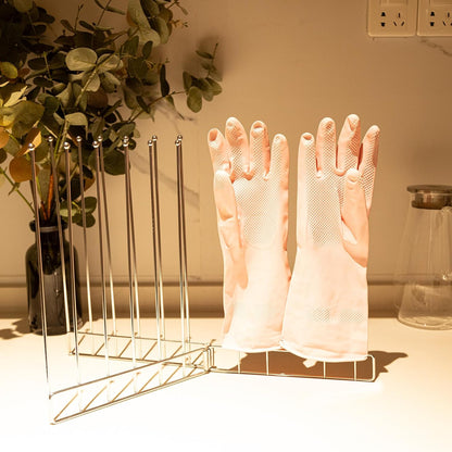 Kitchen Glove Holder, Bottle Drying Rack, Stainless Steel Dish Glove Holder,Baby Bottle Dryer Rack,Plastic Bag Drying Rack,Dishwasher Glove Drying Rack