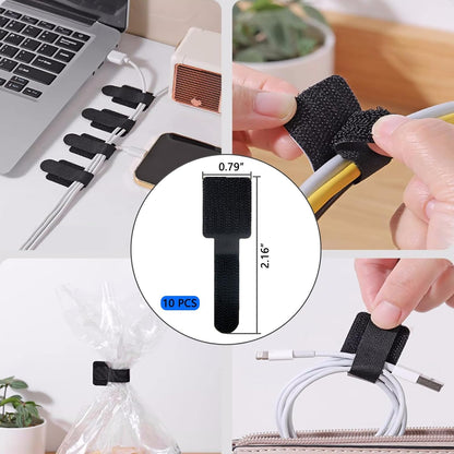 ELII 300PCS Cable Management Kit,4 Cable Sleeve 35 Cable Clips | 11Cord Holders,20 Roll Cable Organizer Straps, 200 Fastening Cable Ties,20 Cable Zip Tie Mounts for Computer TV Under Desk