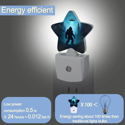 Lavender Butterfly Nightlight,Summer Flowers Star Night Lights Plug into Wall Decorations for Bedroom Bathroom,Dusk to Dawn Sensor Kitchen Hallway Stairs Energy Efficient Desk Lamp
