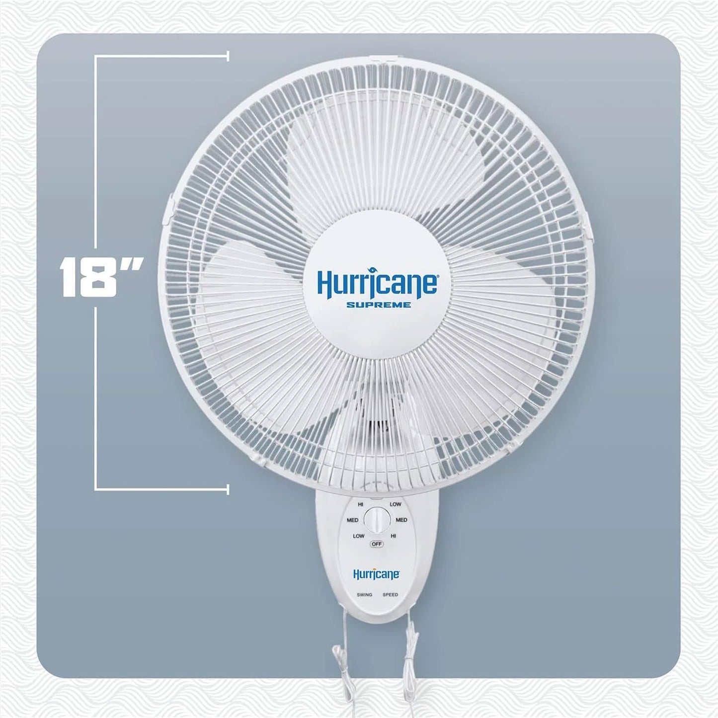 Hurricane Classic 6 Inch Clip Fan, 2 Speed Portable Desk Table Fan with Tilt, White