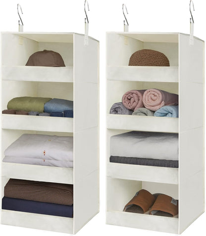 GRANNY SAYS 3-Shelf Hanging Closet Organizer and Storage, Collapsible Hanging Closet Shelves, Hanging Organizer for Closet & RV, Gray, 29 ½" H X 12" W X 12" D, 1-Pack