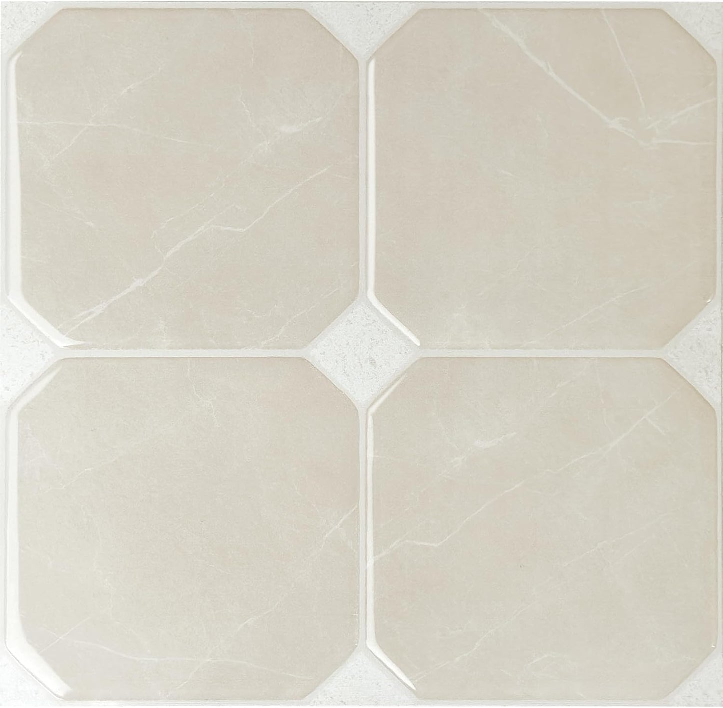 SMART TILES Peel and Stick Backsplash - 5 Sheets of 7,75" x 7,75" - 3D Adhesive Peel and Stick Tile Backsplash for Kitchen, Bathroom, Wall Tile, Checkered