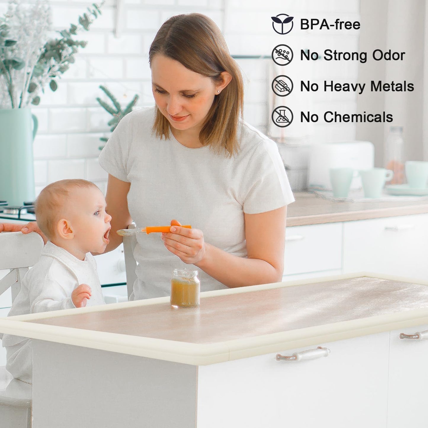 Baby Proof Corners and Edges Protector 10ft Edge+4 Corner Guard, Fireplace Baby Proofing Bumper, Heavy-Duty Soft NBR Foam Edge Corner Protector for Furniture Table, Childsafe/Pre-Taped White