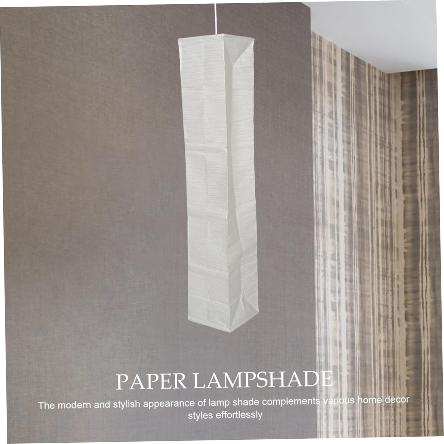 ABOOFAN Floor Lamp Shade Replacement – 49.21" Foldable Rice Paper Lampshade for Soft Light Diffusion & Easy Tool-Free Installation – for Living Room, Bedroom, Office