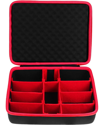 khanka Hard Battery Storage Box Holder, Carrying Case Replacement for Milwaukee M12 M18 18V and Charger - Holds 12V M18 18V 2.0/3.0/4.0/5.0/6.0/6.5/8/9.0/12.0-Ah Battery, Charger (Case Only)