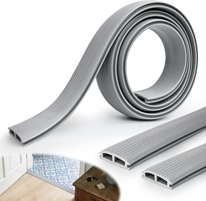 2 Pcs 39 Inch Vinyl Replacement Door Draft Stopper for Adjustable Height Aluminum Thresholds，Front Under Door Weather Stripping Seal