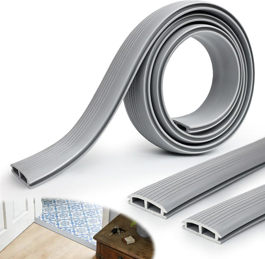 2 Pcs 39 Inch Vinyl Replacement Door Draft Stopper for Adjustable Height Aluminum Thresholds，Front Under Door Weather Stripping Seal