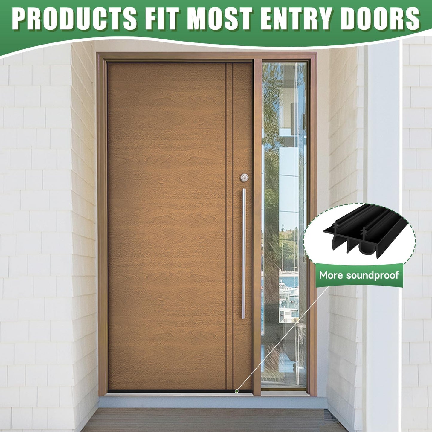 Door Draft Stopper, Cuttable Concealed Kerf/Channel Fit Under Door Seal, Draft Stopper Threshold Seal Bottom of Door Weatherstrip Kerf Weather Stripping Doors 39” Length (White, 39 inch)