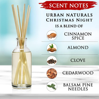 Urban Naturals Smoked Vanilla Reed Diffuser Set with Vanilla Bean, Sandalwood & Leather | Made in the USA - Colors A