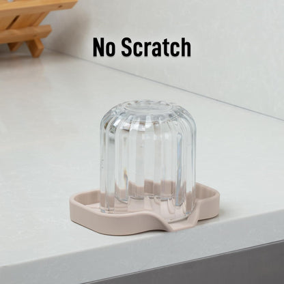Zulay Kitchen (9x3.5in) Sponge Holder for Kitchen Sink - Flexible Heavy-Duty Multipurpose Sink Caddy - Counter Organizer for Kitchen, Bathroom, Makeup, Trinkets & More! (Grey)