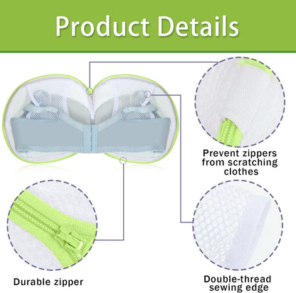 Shappy 6 Pieces Bra Washing Bag for Laundry Mesh Wash Lingerie Underwear Brassiere Washing Bags with Zipper for Women Laundry Storage(7.87 Inch,Pink)