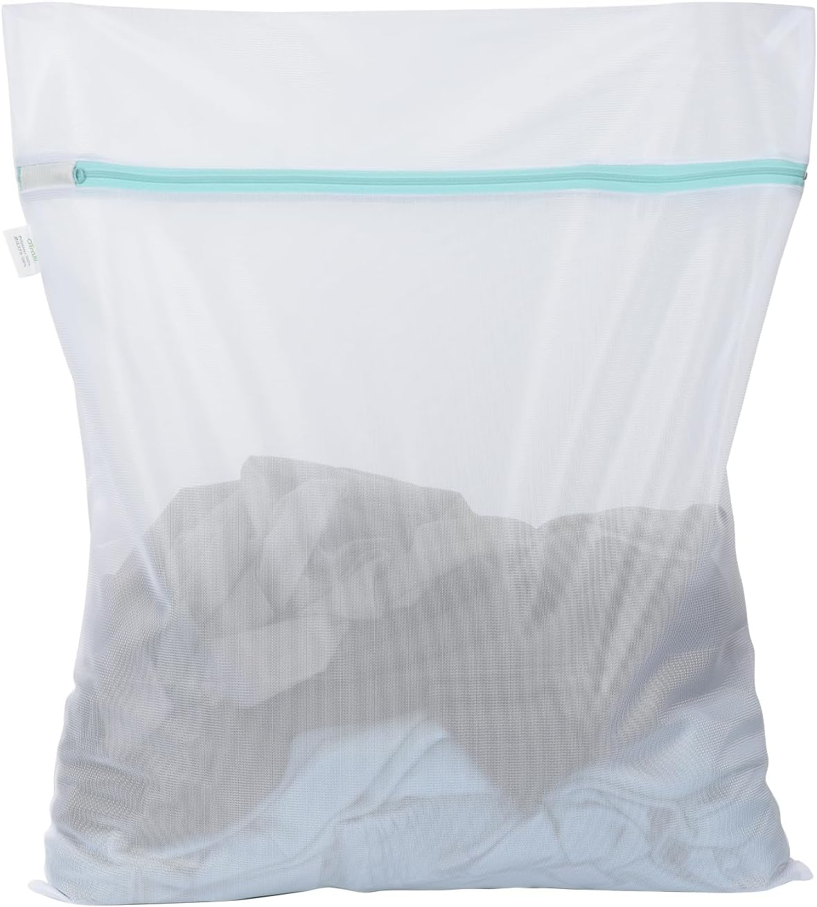 OTraki Large Mesh Laundry Bags 28x35 inch Zipper Mesh Lingerie Bags for Washing Delicates Net Laundry Mesh Bag Machine Washable for Dorm Hotel Camp Don't Drying, Melting 140-176℉, White