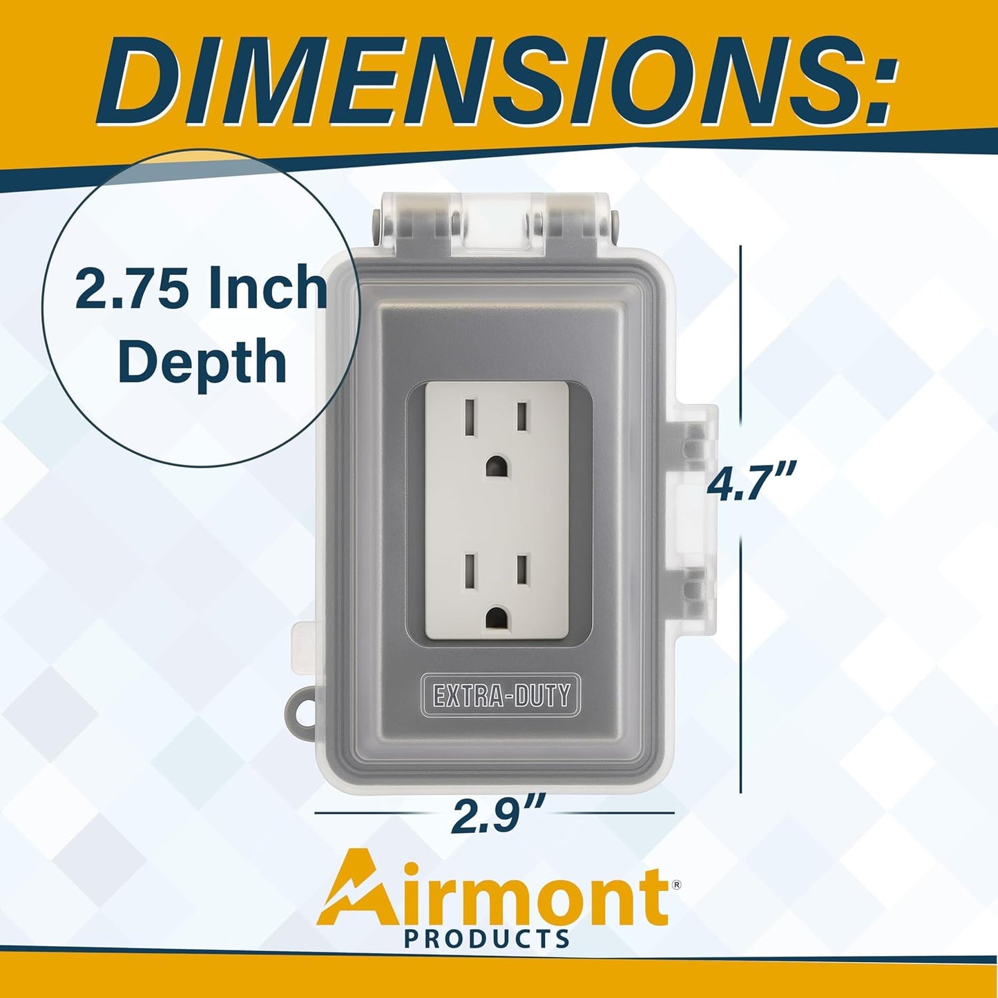 Weatherproof Outdoor Electrical Box – 1 & 2-Gang Die-Cast Aluminum Outlet Box, Cover & Kit for Wet Locations, Patio Lighting, Deck Outlets & Exterior Receptacles (Cover, 1-Gang)