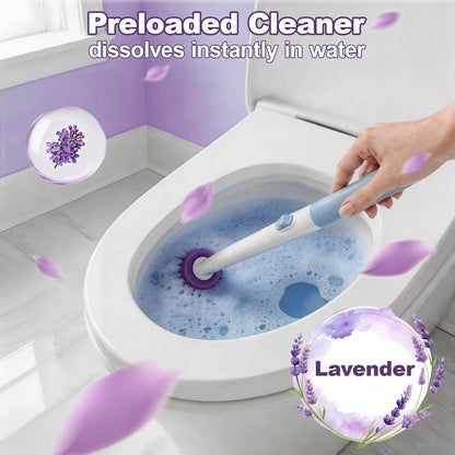 RV Toilet Brush, RV Accessories, Wall Mount Toilet Brush, 64 Toilet Refills | Hands Free Toilet Brush, One-Button Release, RV Toilet Brush and Holder Set, Compact Design, Camper Bathroom Accessories