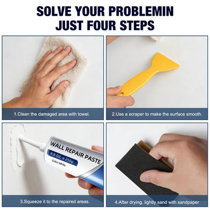 2Pcs Drywall Repair Kit,Quick Drying Wall Mending Agent, Wall Repair Paste Tube - Wall Repair Paste,for Holes & Cracks, Multi-Functional Drywall Patch Paste Repair Kit for DIY Home Fix