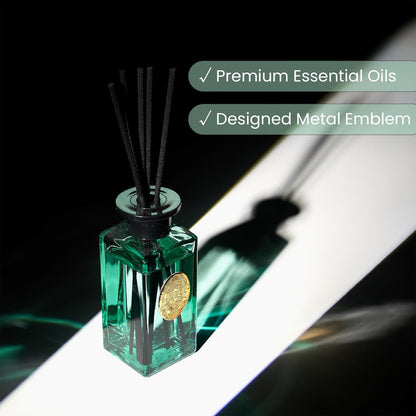 M&SENSE 6.3 oz Large Reed Diffuser Set | Lime+Basil Scent Oil Diffuser with Sticks | Hotel Collection Non-Toxic Home Fragrance |for Bedroom Bathroom Living Room - Colors B