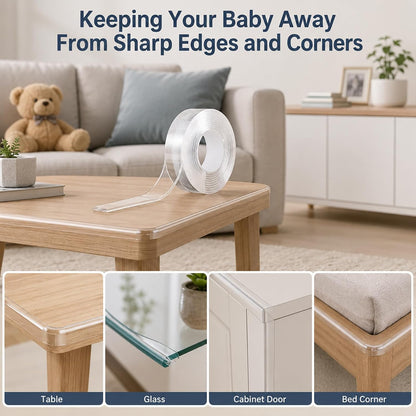 Clear Furniture Edge Corner Protector Thickened Acrylic Strip Soft Bumpers Baby Safety Guard Tape for Sharp Edges