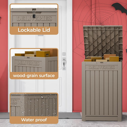 230 Gallon Large Outdoor Storage Box Waterproof, UV Resistant Resin Deck Box with Hydraulic Rod & Lockable Latch for Patio Furniture, Outside Storage Box for Garden Tools, Patio Cushions, Black