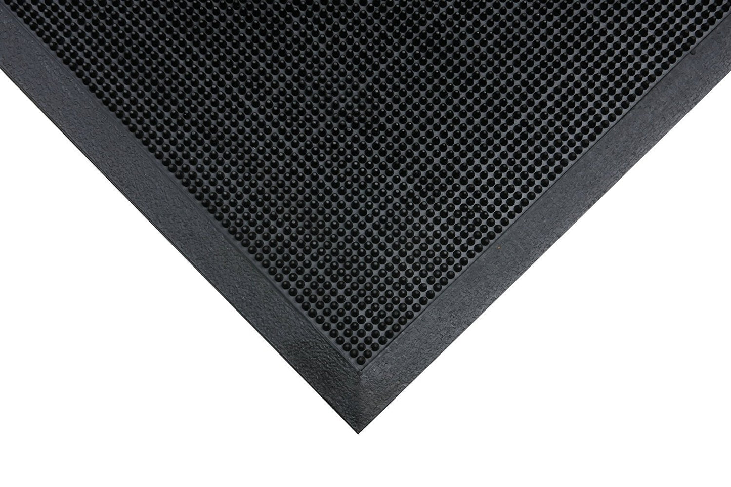 Notrax T28 Scrape® Moisture Trap Entry Scraper Mat, Outdoor Natural Rubber Doormat for Home or Business, Medium-Duty, Beveled Edges, 24" x 32", Black, T28S2432BL