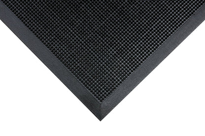 Notrax T28 Scrape® Moisture Trap Entry Scraper Mat, Outdoor Natural Rubber Doormat for Home or Business, Medium-Duty, Beveled Edges, 24" x 32", Black, T28S2432BL