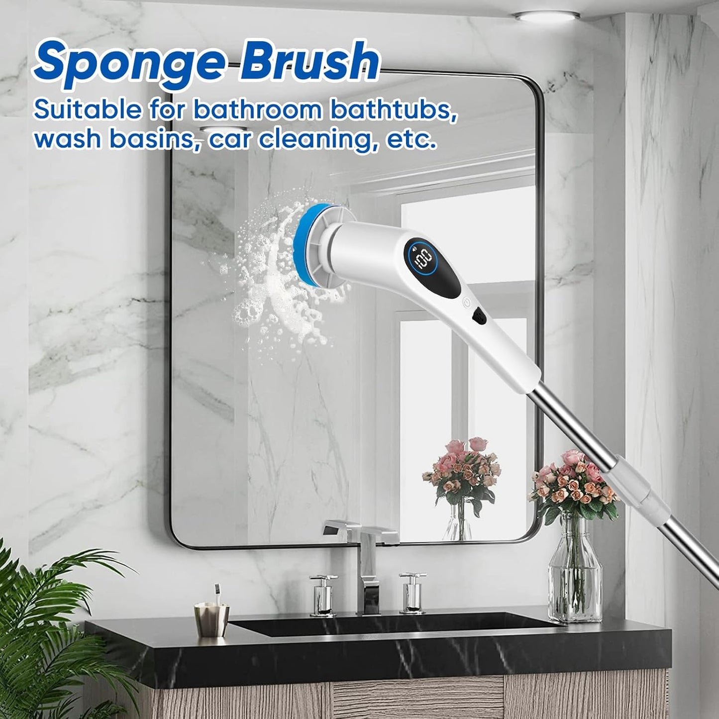 9-in-1 Electric Spin Scrubber Replaceable Brush Heads Set, Universal Electric Scrub Brush Heads for All Brands, Spin Brush Heads for Shower Scrubber, Electric Cleaning Brush for Bathroom Floor Tile