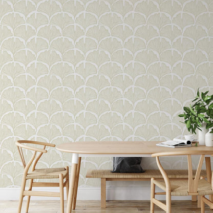 Tempaper x Novogratz Waverly Blue Feather Palm Removable Peel and Stick Wallpaper, 20.5 in X 16.5 ft, Made in The USA
