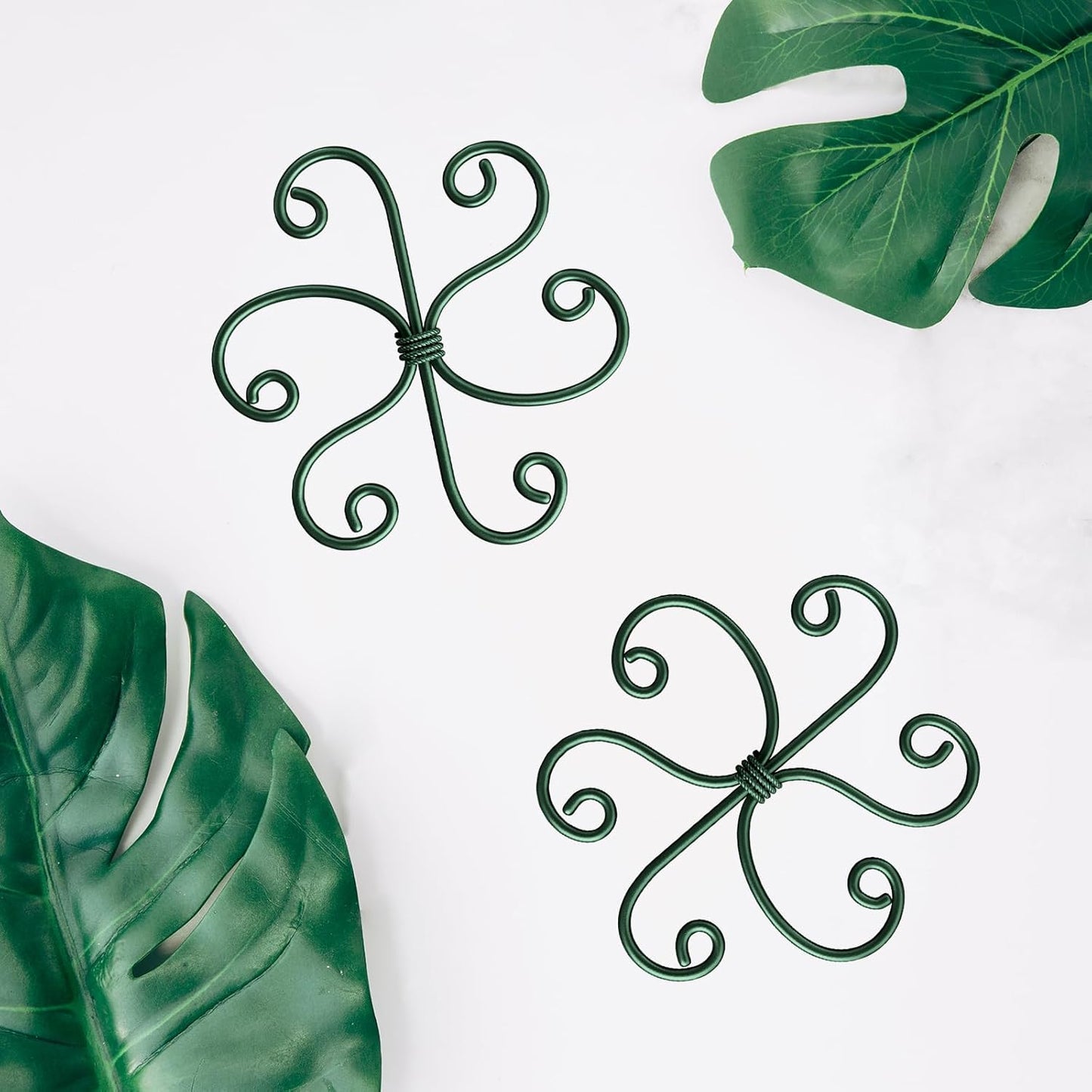 4PCS Iron Monstera Support, Uniquely Designed Plant Support Stakes for Indoor Plants, Stable Plant Stakes and Supports, Turtle Shell Bamboo Clamp Set for Thriving Growth