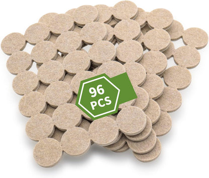 Felt Furniture Pads for Hardwood Floors 48 PCS, Furniture Pads, Floor Protectors for Hardwood Floors, Felt Pads for Furniture, Round, Dark Brown