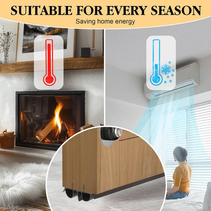 2 Pcs 36 Inch 90CM Exterior Door Sweep with Vinyl Fins, Under Door Weather Stripping Seal for Exterior Doors with Kerf Track, Replacement Bottom Door Seal Strip, Draft Stopper & Rodent Proof