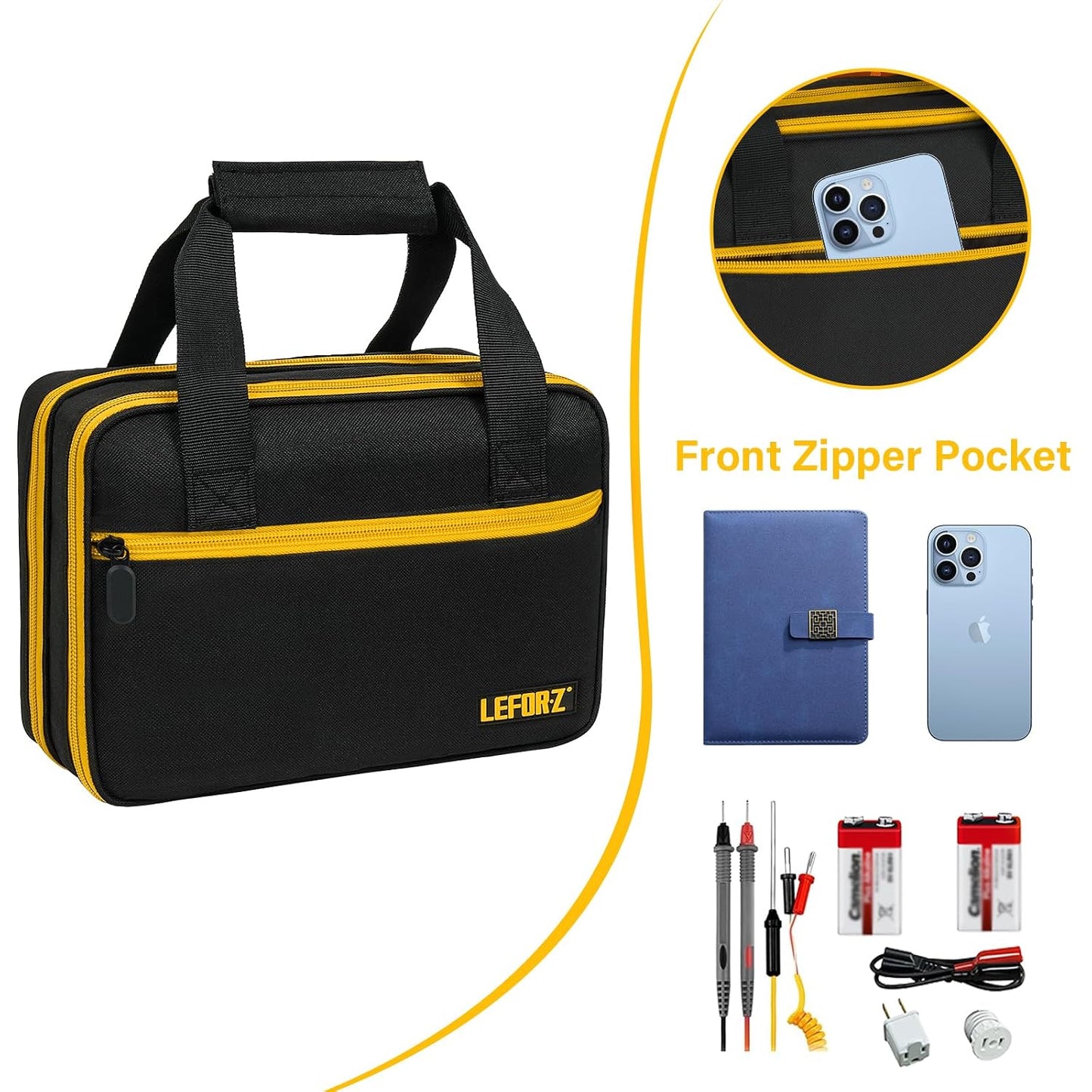 Carrying Case Compatible with Klein Tools ET310 AC/80101/80016 Circuit Breaker Finder,GFCI Outlet Tester,69149P Electrical Test Kit,Circuit Tester Storage Organizer for Digital Multimeter,Clamp Meter