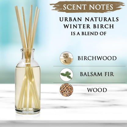 Urban Naturals Smoked Vanilla Reed Diffuser Set with Vanilla Bean, Sandalwood & Leather | Made in the USA - Colors C