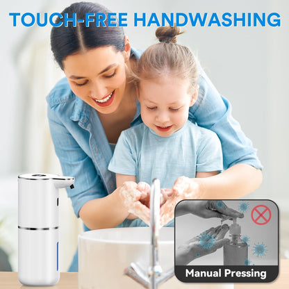 Automatic Soap Dispenser with Smart Digital Display, Touchless Rechargeable Hand & Dish Liquid Soap Dispenser for Kitchen & Bathroom - 6 Adjustable Level, Wall Mounted, 380ml IPX5 Waterproof