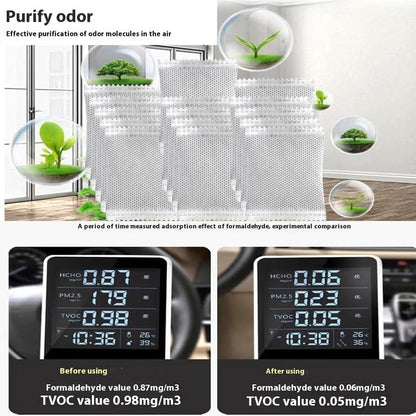 100Pack Natural Activated Charcoal Bags Strong Odor Absorber; 2g/Pack Small Air Purifying Bag for Closet or Car or Shoe ; Air Freshener and Moisture Absorbers for Home,Car,Closet,Shoe,Pets