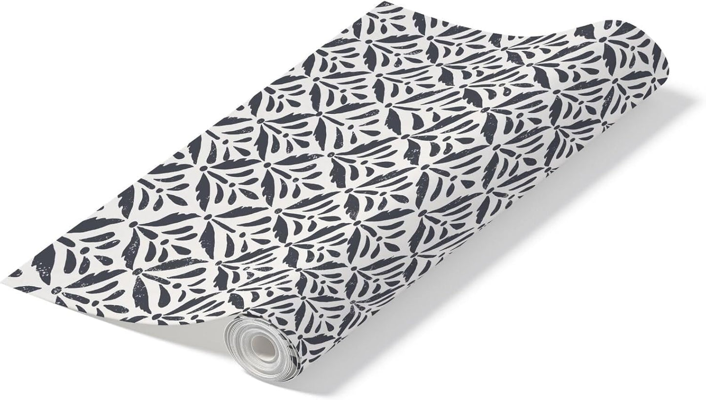 Peel and Stick Wallpaper Roll 17.5 x 216 Whispering Tales Design in Vinyl Sticker Paper for Accent Panels, Bedroom, Kitchen, Office or Shelf Liner