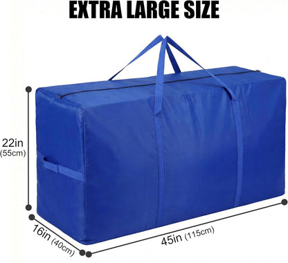 66 Gallon Extra Large Storage Bags, XXL Moving Bags with Zippers & Side Handles, Jumbo Big Storage Totes for Moving & Space-Saving Organization (Black, 66 Gallon, 1 Pack)