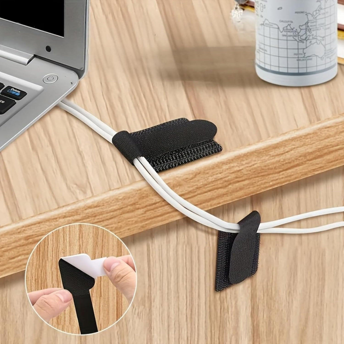 20PCS Cable Management Clips, Reusable Cable Management Organizer, Organizer in Home, Office, Kitchen, School