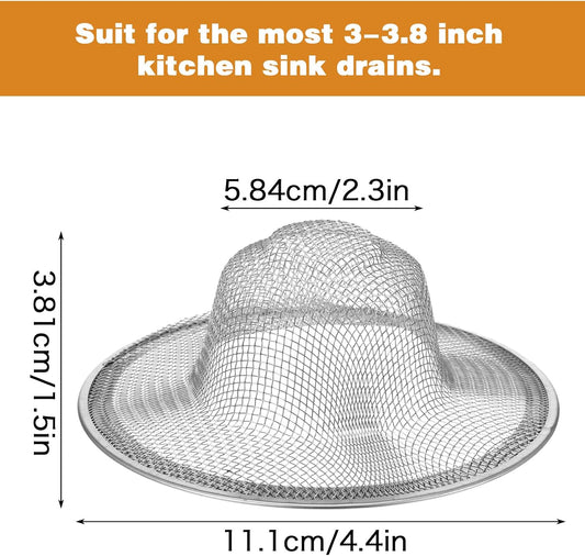 20 Pcs Stainless Steel Sink Strainer, 4.5 Inch Mesh Drain Basket, Universal Silver Kitchen Bathroom Shower Drain Filter Hair Catcher