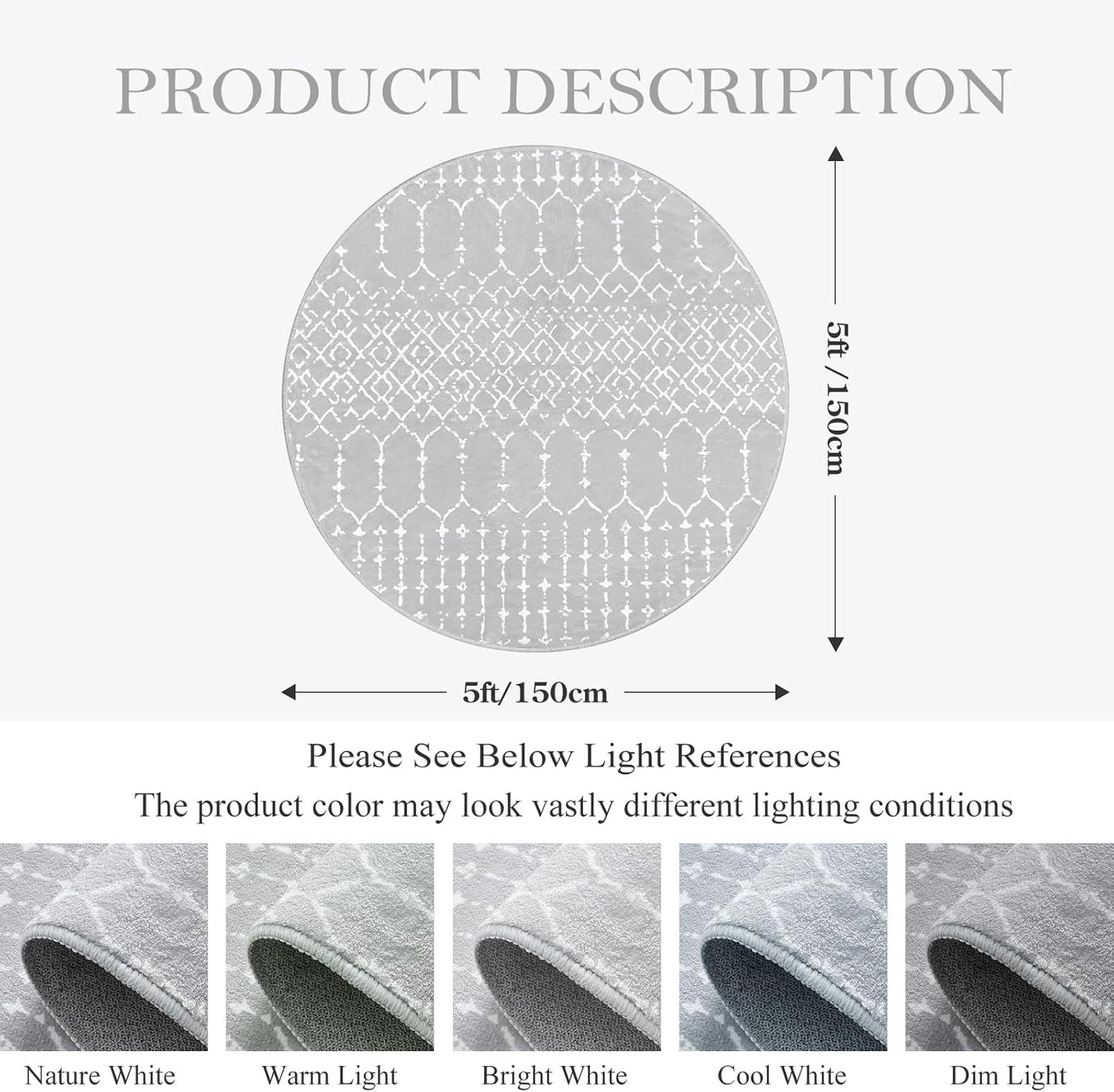 Lahome Moroccan Entry Rug 2x3, Non-Slip Washable Front Indoor Door Mat Rubber Backing Low-Profile Door Rugs, Small Geometric Print Distressed for Entryway Bathroom Kitchen, Black Hana