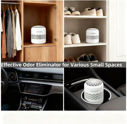 HOMIKE Refrigerator Deodorizer, Odor Eliminator,Last up to 10 Years for Car,Closet,Shoes Cabinet,Fridge and Freezer,Outperforms Baking Soda and Activated Carbon(Stainless Steel)