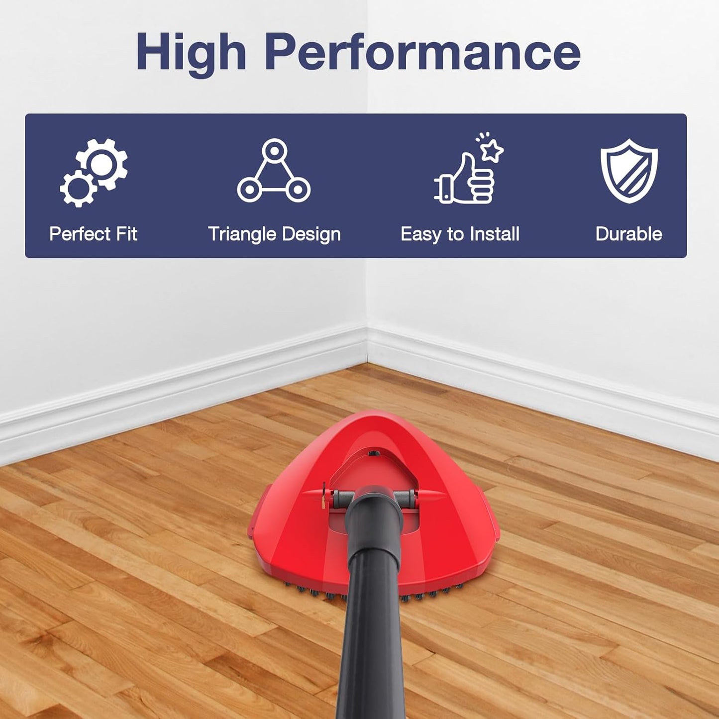 2 Pack 1-Tank Spin Mop Scrub Brush Head Replacement for O Ceda EasyWring 1-Tank System(Red), Hard Bristle Scrubber Brush for Floor Cleaning Accessories (Not Fit for RinseClean 2-Tank)