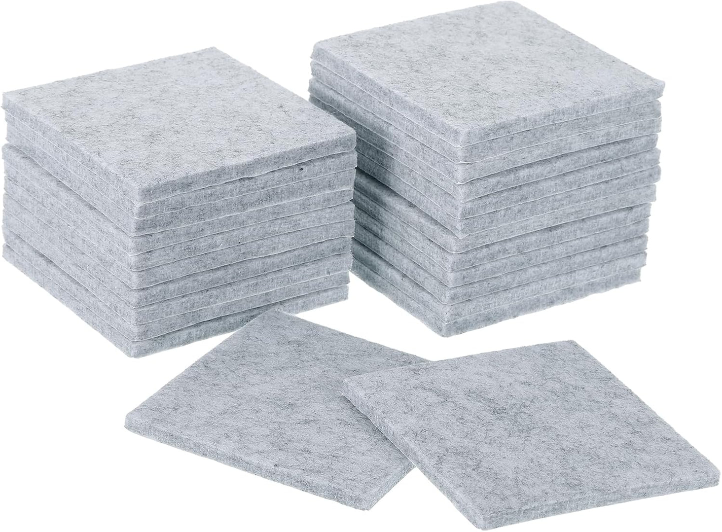 uxcell Furniture Pads, 24Pcs 1.5" - Square Self Adhesive Felt Furniture Pads, Floor Protectors for Furniture Feet Chairs Legs Hardwood Floors (Black)