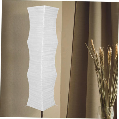 Foldable Japanese Paper Floor Lamp Shade Replacement with Soft Light for Living Room Bedroom Office - Easy Installation Modern Design 49.2X9.8X9.8In