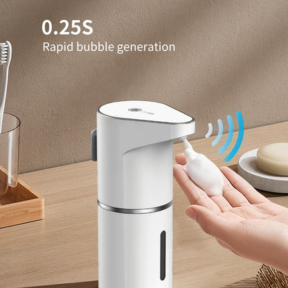 Automatic Foam soap Dispenser, Rechargeable Electric Hand Wash Unit with Motion Sensor, 3 Adjustable Speeds, 350ml Capacity