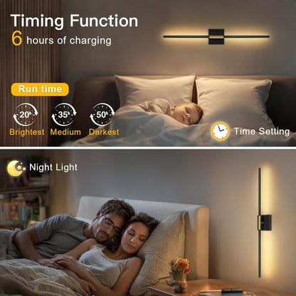 TaoFiaCo Battery Operated Wall Sconces Set of Two,Rechargeable Wall Sconces Set of 2 with Remote Control Dimmable Wall Light Decor for Living Room, Bathroom for, 24 Inch, Gold