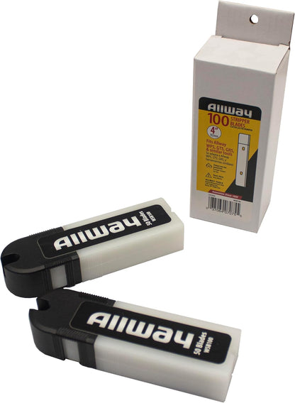ALLWAY GTS-G Glass & Tile Scraper with Snap-On Blade Guard, 4" | Soft-Grip Handle, Easy Blade Change