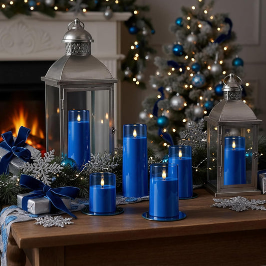 Raycare Flameless Candles Battery Operated with Remote Timer, Acrylic Flickering LED Pillar Candle for Christmas, Wedding, Home Decor, Gift for Family and Friend, White, Set of3